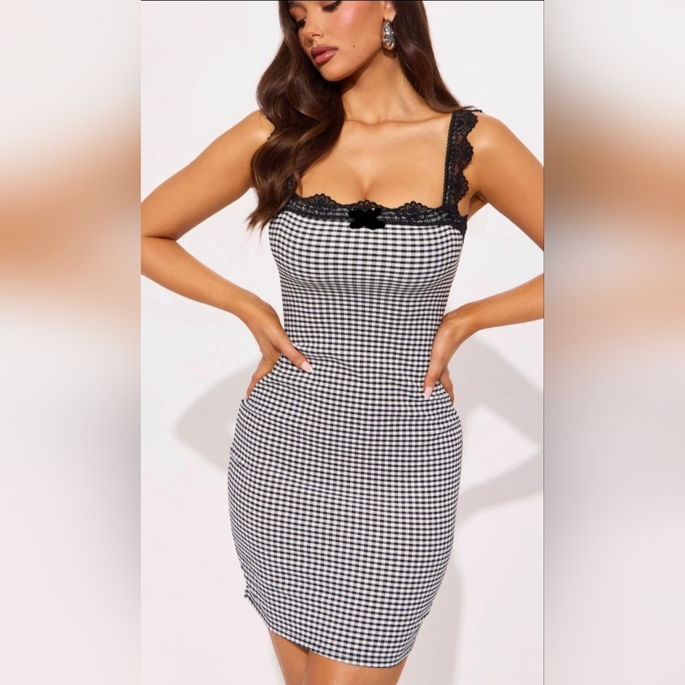 Black And White Gingham Dress